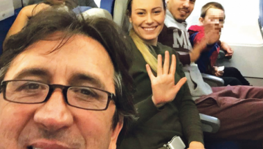 Selfi iz aviona: Dajana i Žika