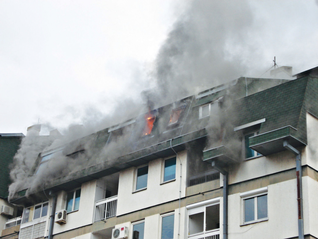 Požar na  Vizantijskom bulevaru