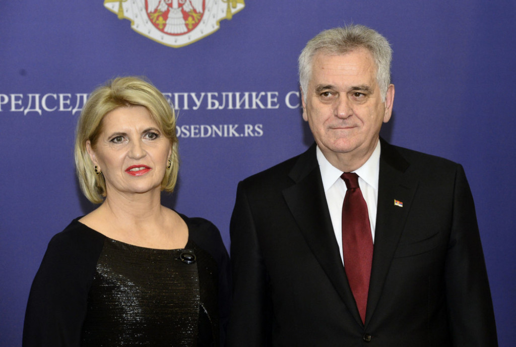 Predsednik Nikolić sa suprugom Dragicom na prijemu