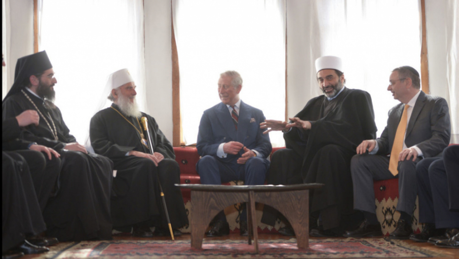 Princ Čarls, muftija Muhamed Jusufspahic i rabin Isak Asijel