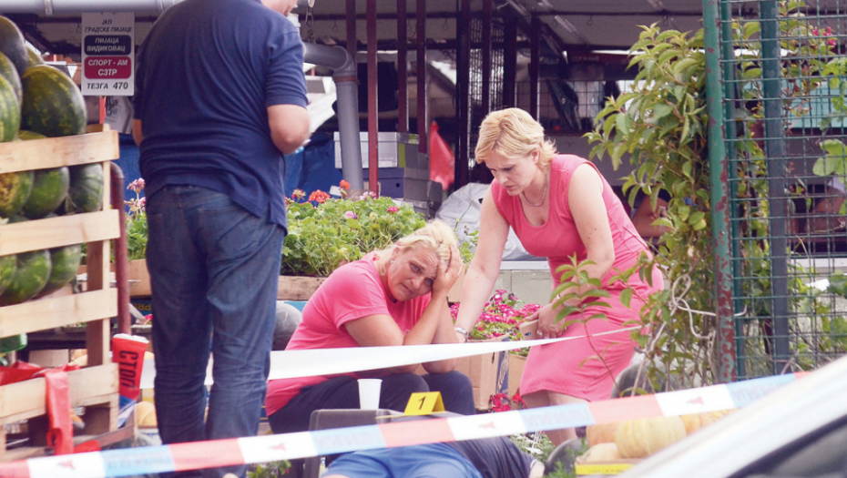 Ljiljana Belić nad  telom supruga