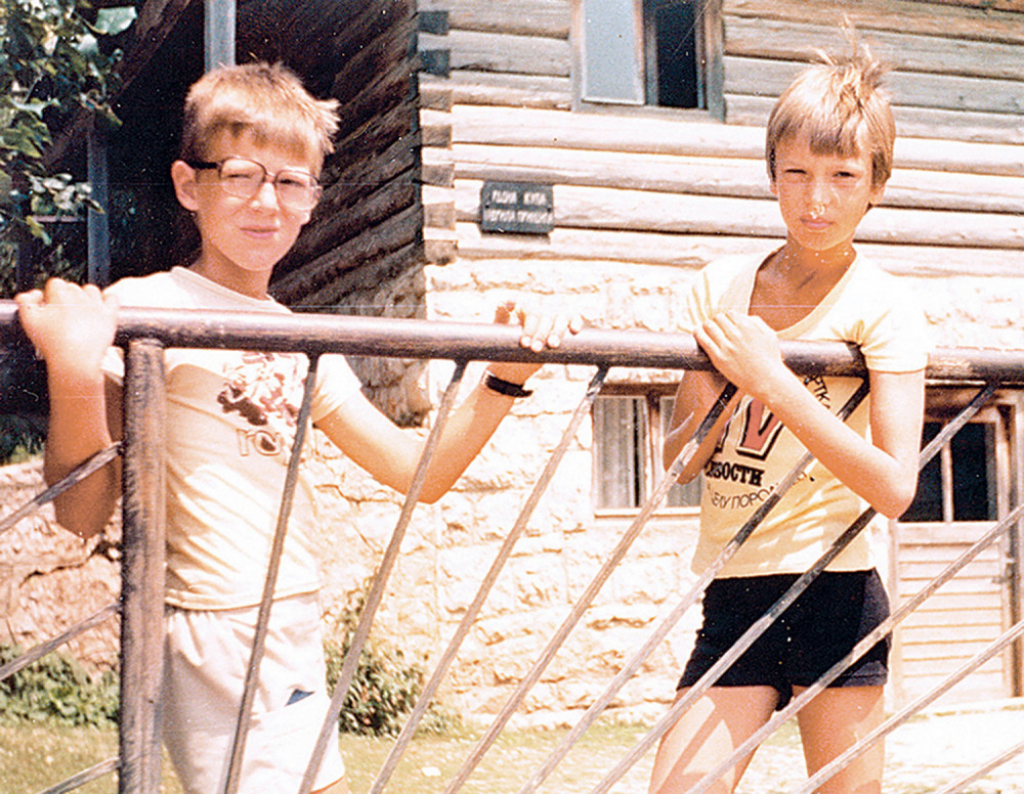 Andrej i  Aleksandar kad su bili mali