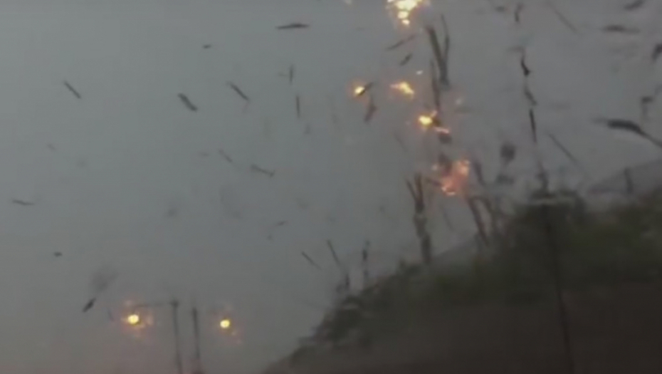 Grom udario u drvenu banderu