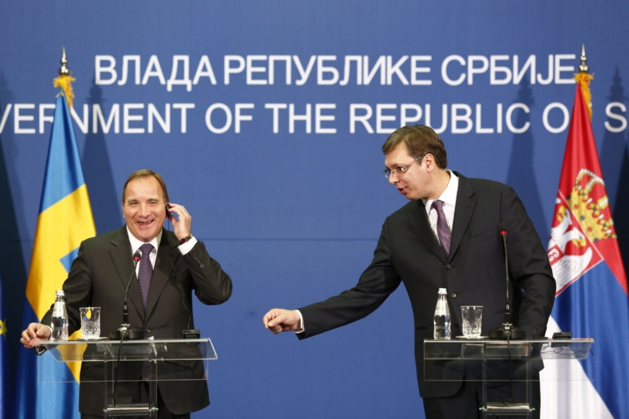 Aleksandar Vučić i Stefan Leven