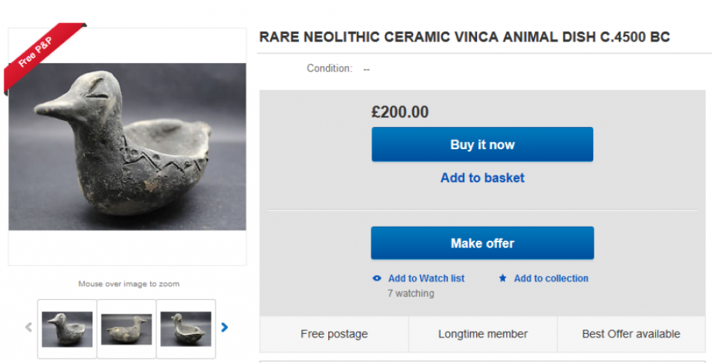 Figura iz Vinče na prodaju