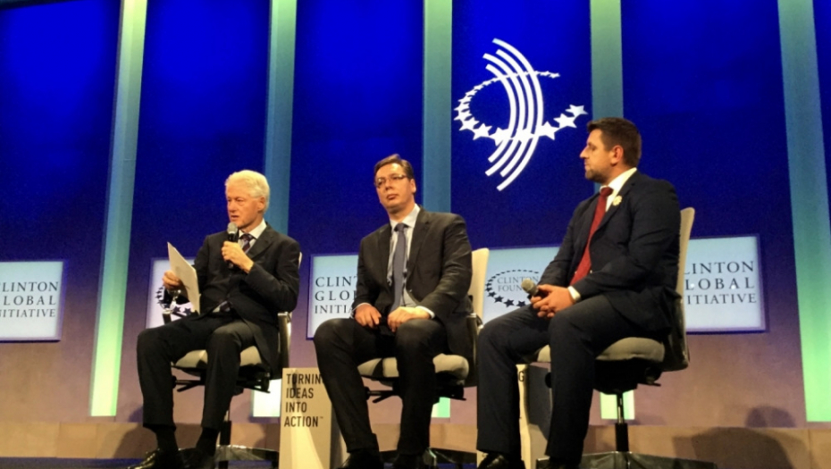 Bil Klinton, Aleksandar Vučić i Ćamil Duraković u Njujorku