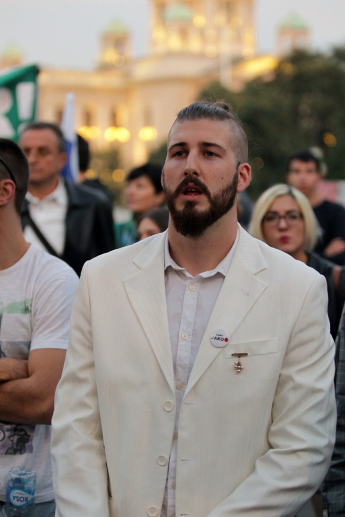 Beli Preletačević na protestu Ne davimo Beograd