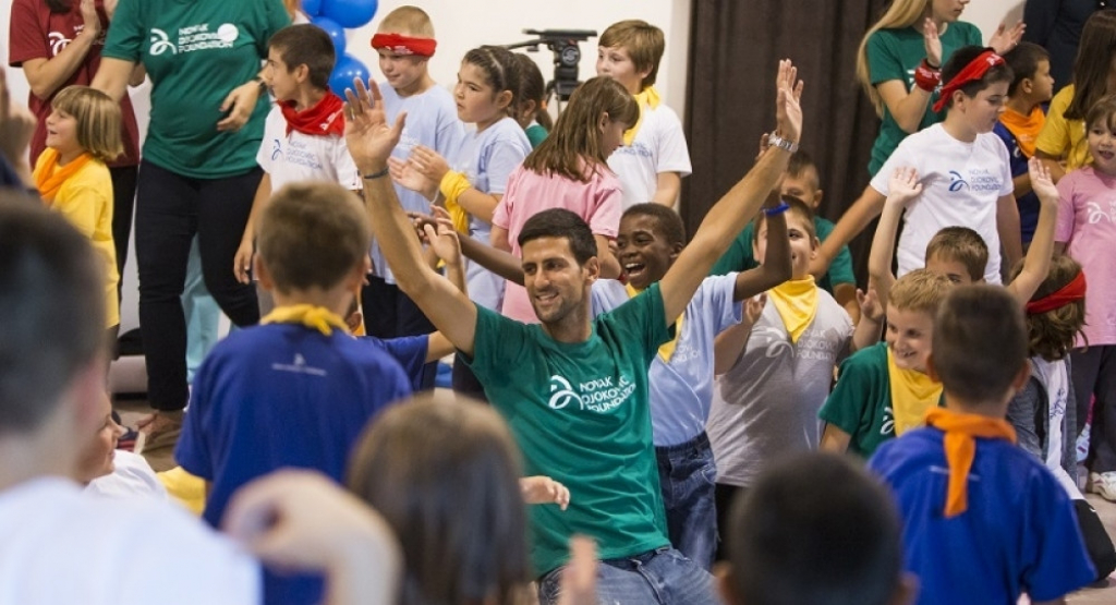 Novak sa decom na Kopu