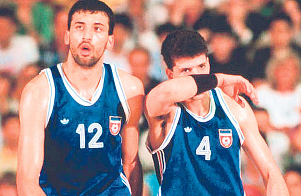 Vlade Divac i Dražen Petrović 