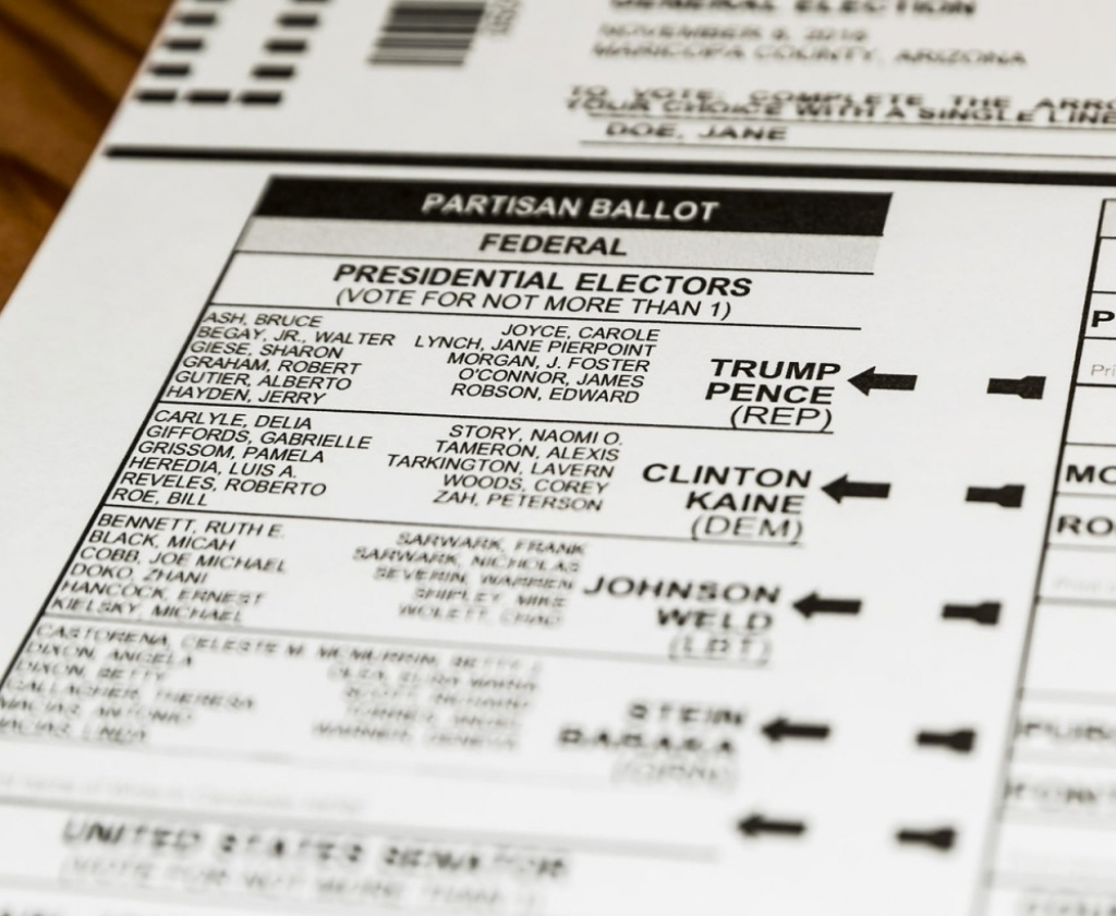 Predsednički izbori u SAD: Glasački listić