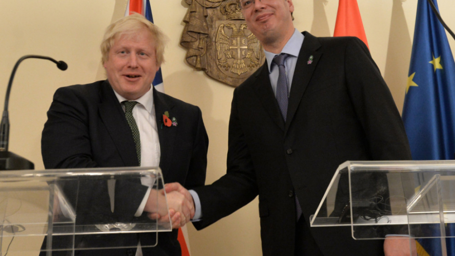 Aleksandar Vučić i Boris Džonson
