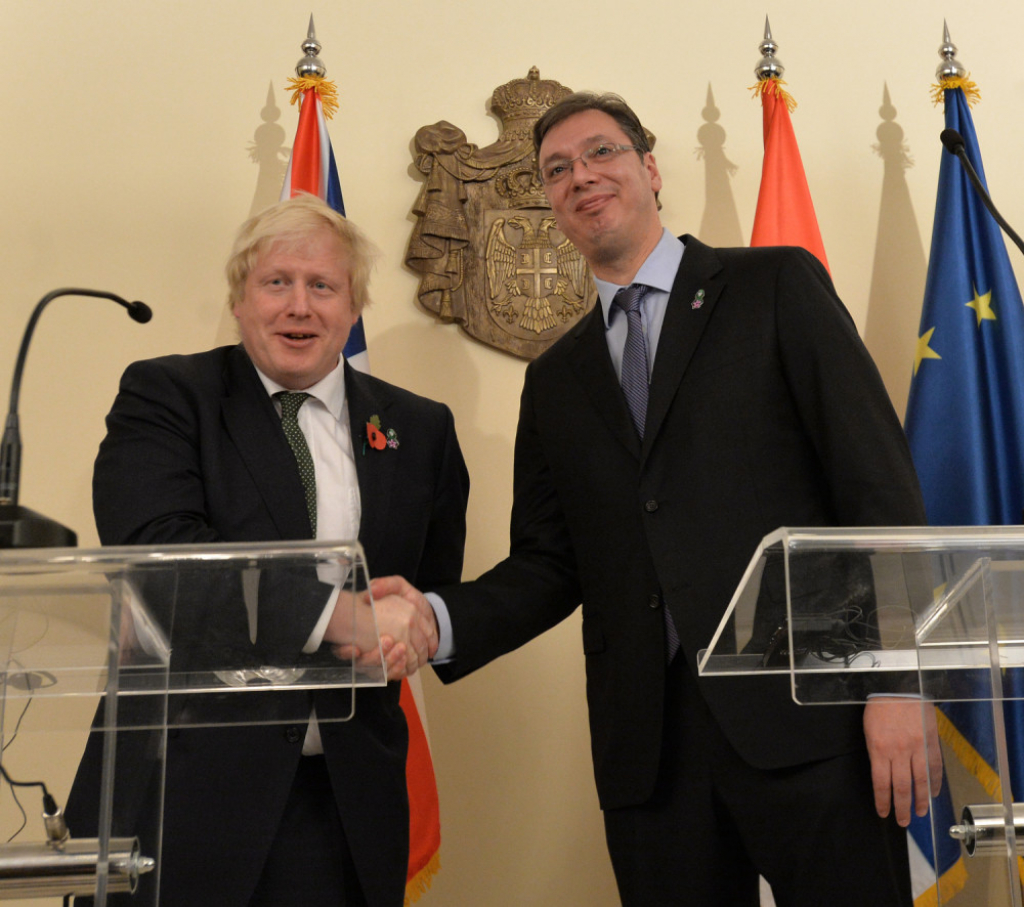 Aleksandar Vučić i Boris Džonson