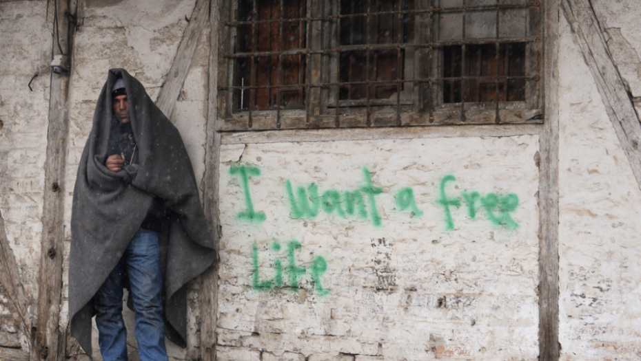 Migranti po hladnoći u Beogradu