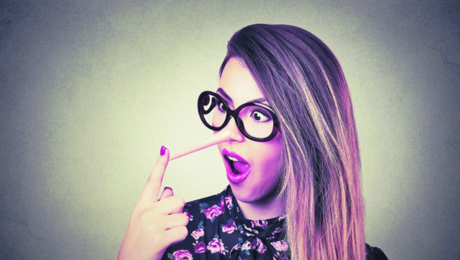 laž lažljivica lažov laganje devojka nos nosić pinokio