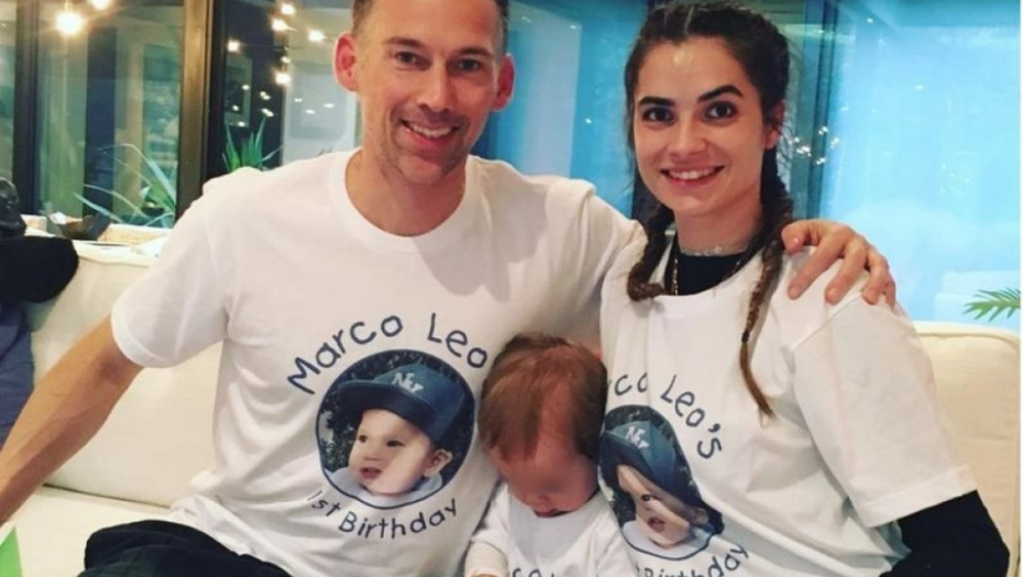 Marija Karan sa suprugom i sinom