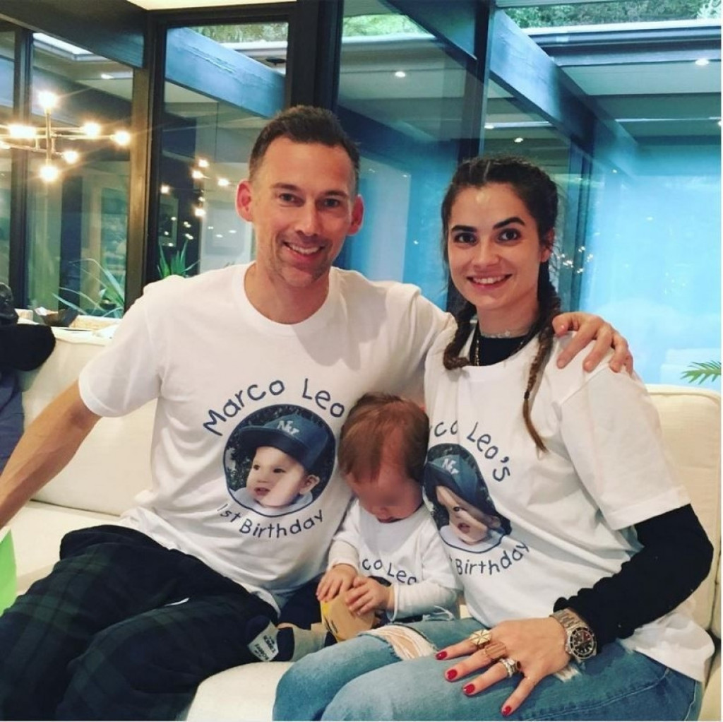 Marija Karan sa suprugom i sinom