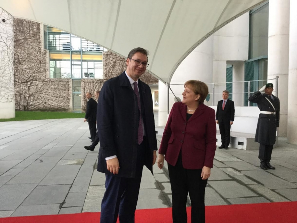 Aleksandar Vučić u Berlinu s Angelom Merkel
