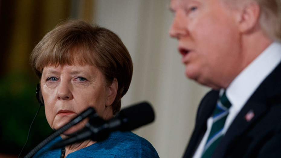 Angela Merkel i Donald Tramp