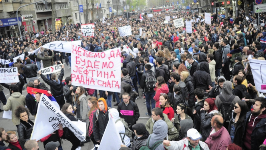 Protest protiv diktature u Beogradu, četvrti dan