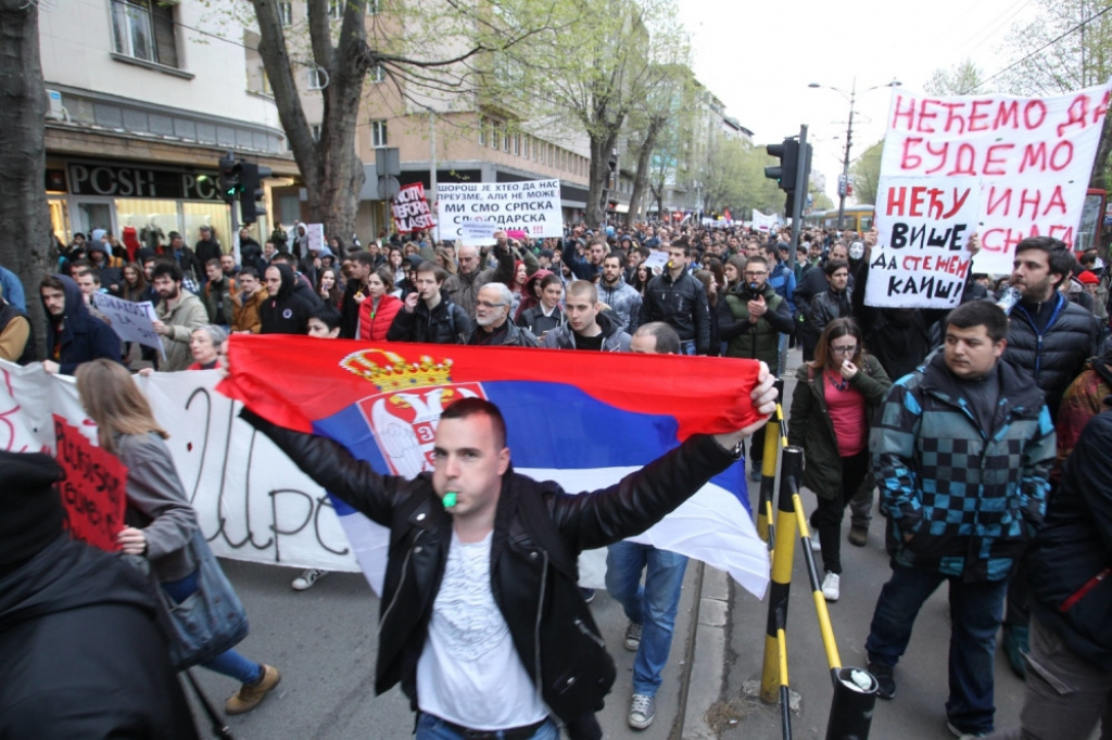 Protest protiv diktature u Beogradu, četvrti dan