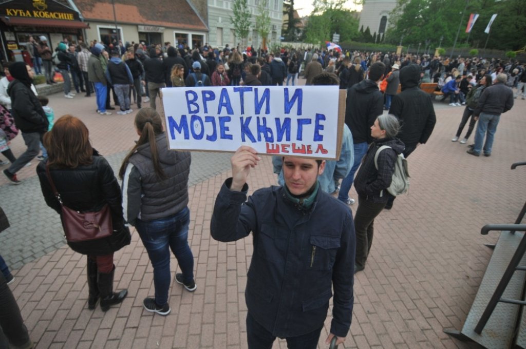 Protest protiv diktature u Novom Sadu, četvrti dan