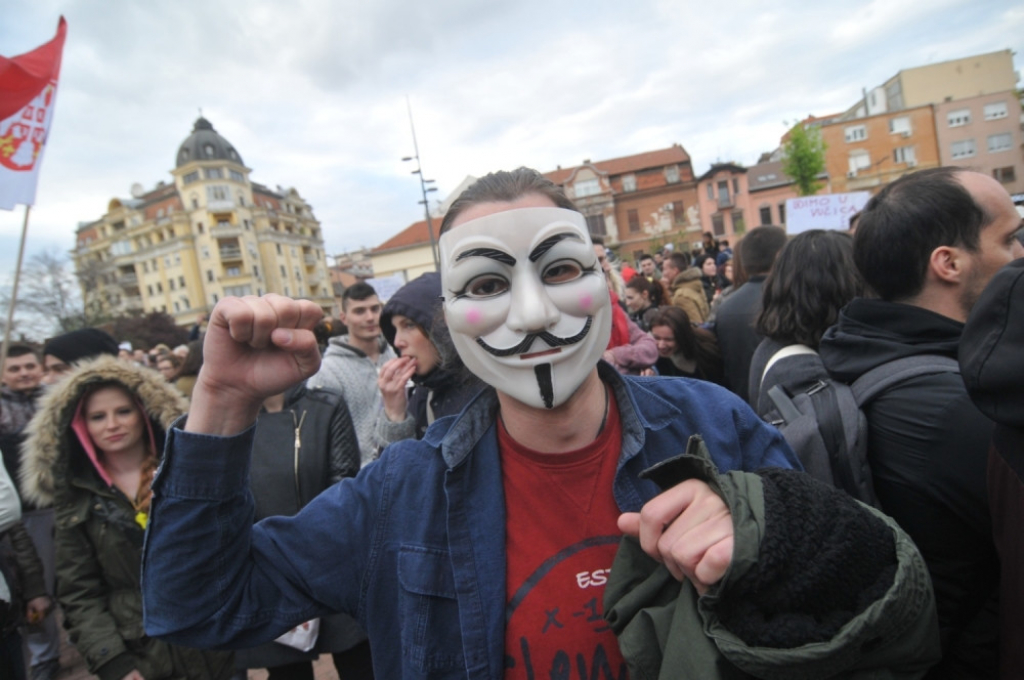 Protest protiv diktature u Novom Sadu, četvrti dan