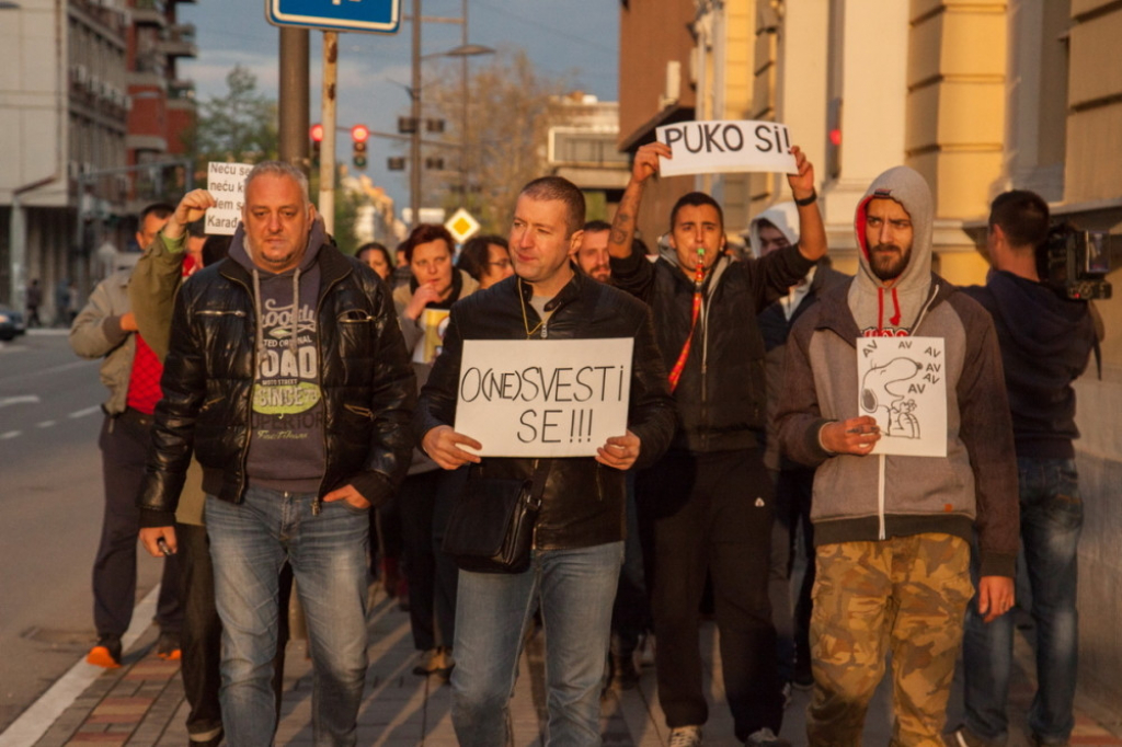 Protest protiv diktature u Valjevu, treći dan