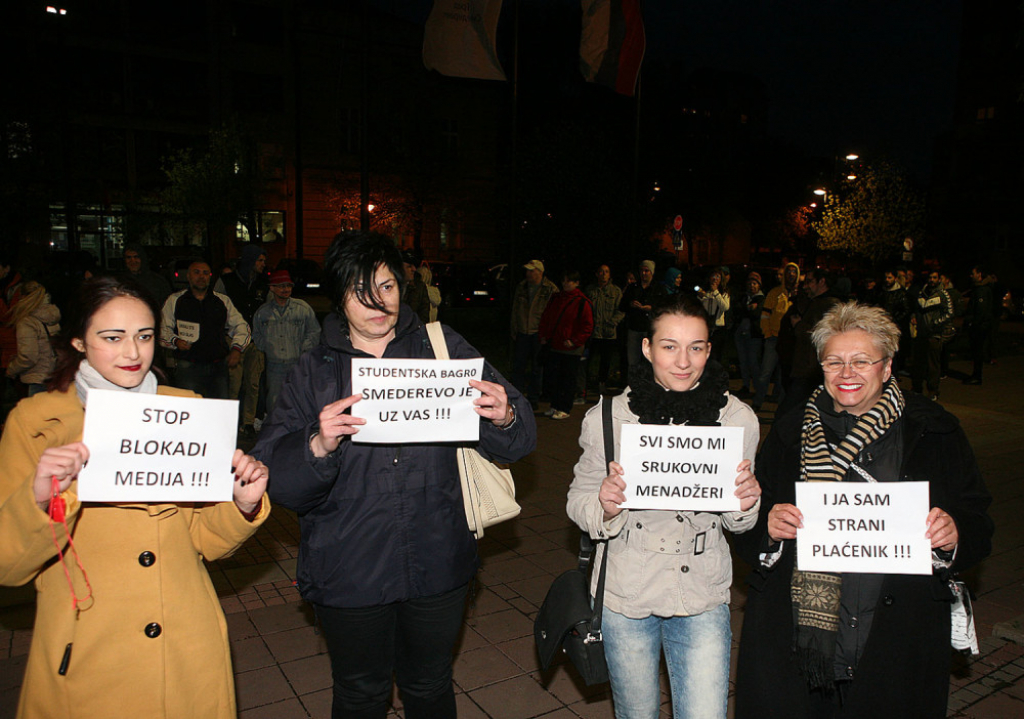 Protest protiv diktature u Smederevu, treći dan