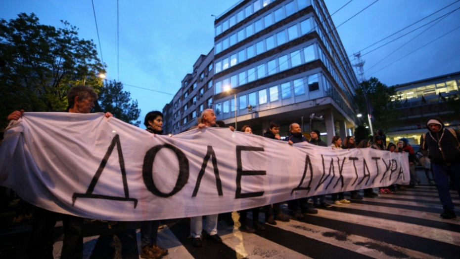 Protest protiv diktature u Beogradu, 17. dan