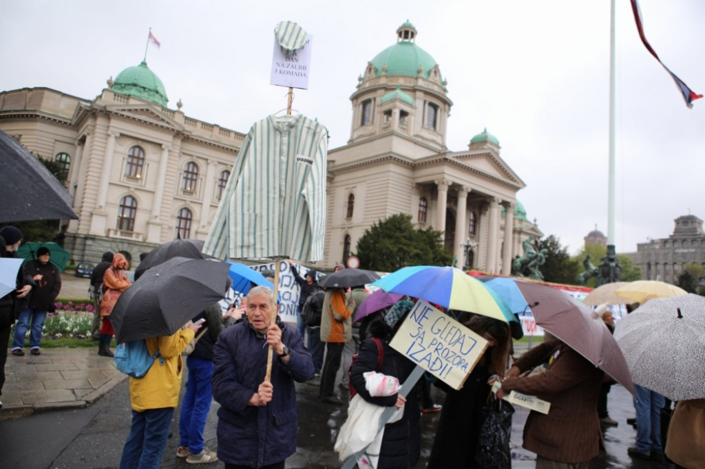 Protest protiv diktature u Beogradu, 18. dan
