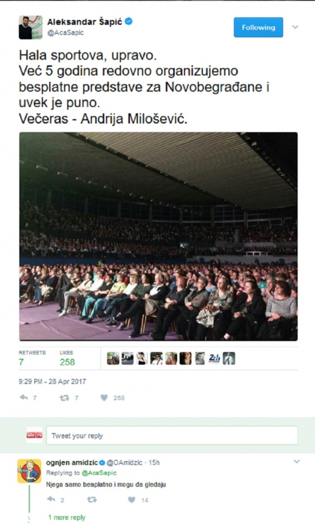 Tvit Aleksandra &Scaron;apića