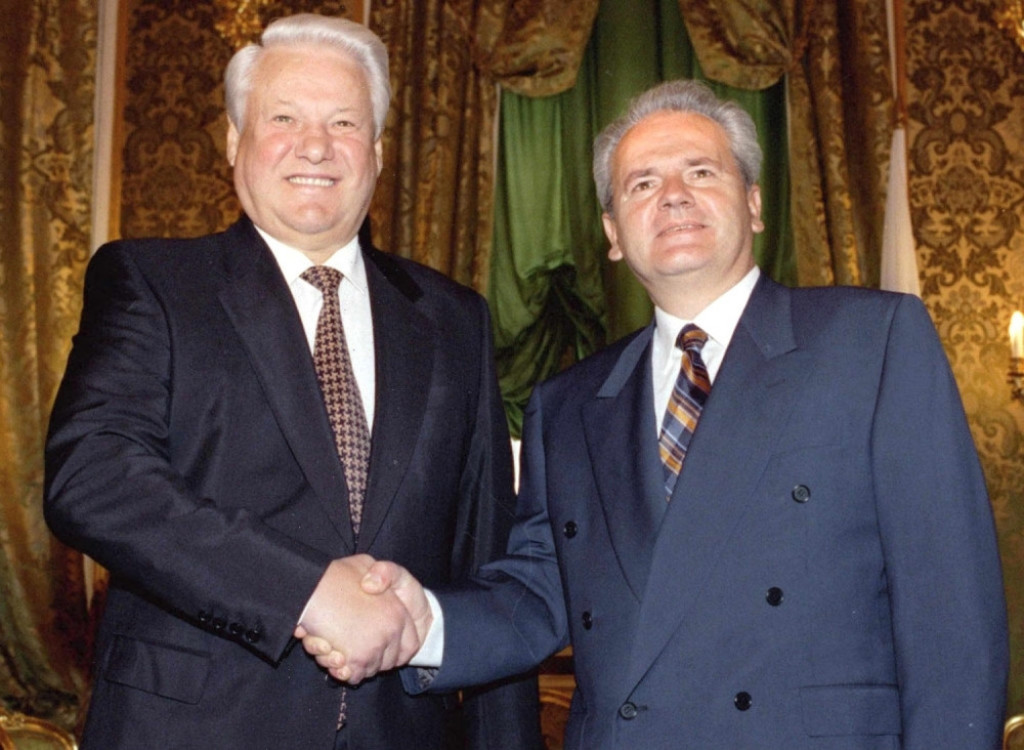 Boris Jeljcin i Slobodan Milošević