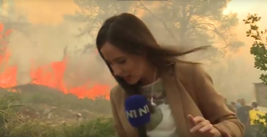 Novinarka N1 požar na Čapljini