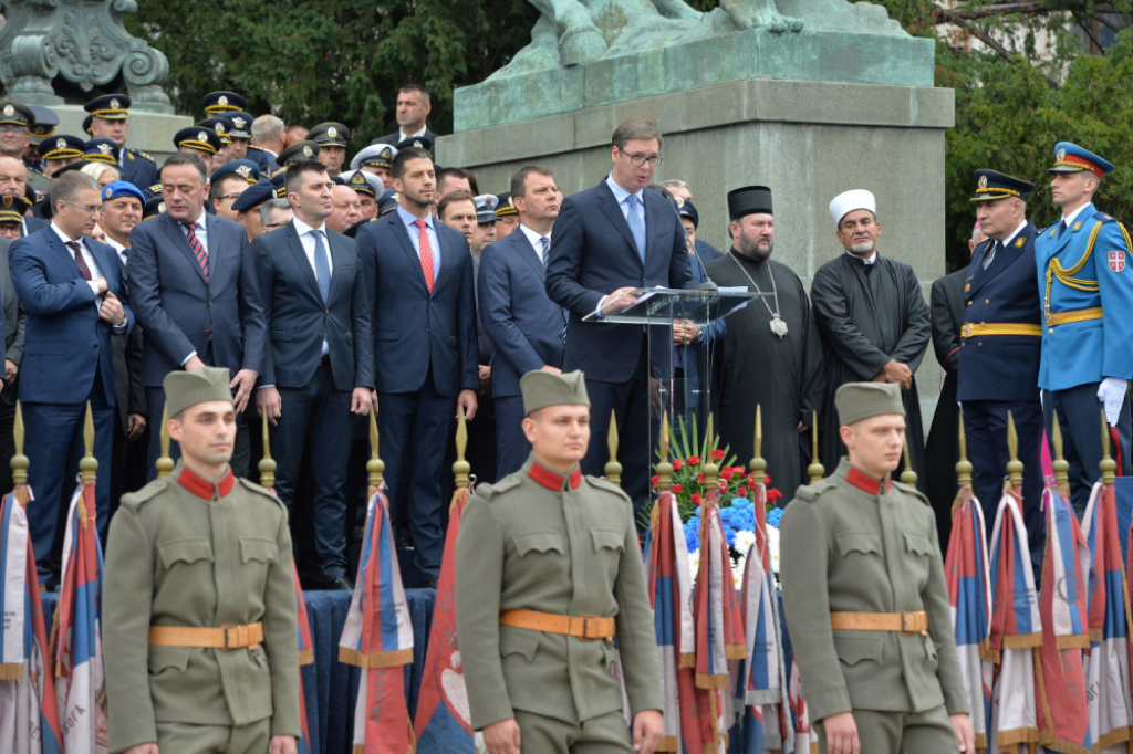 Predsednik Srbije Aleksandar Vučič govori na svečanosti