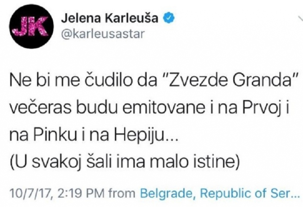 Jelena Karleuša o Zvezdama Granda