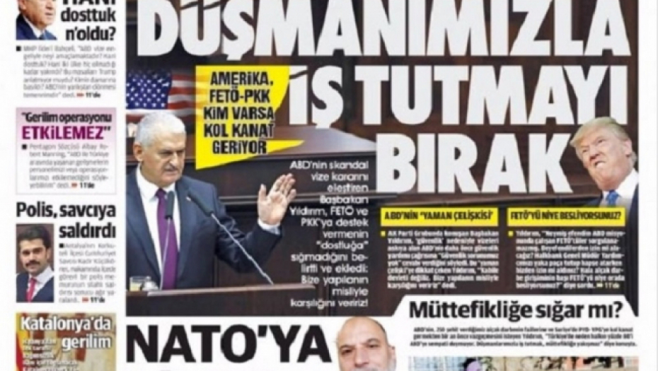 Današnje naslovne strane turskih novina
