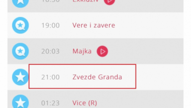 Programska šema TV PRVA