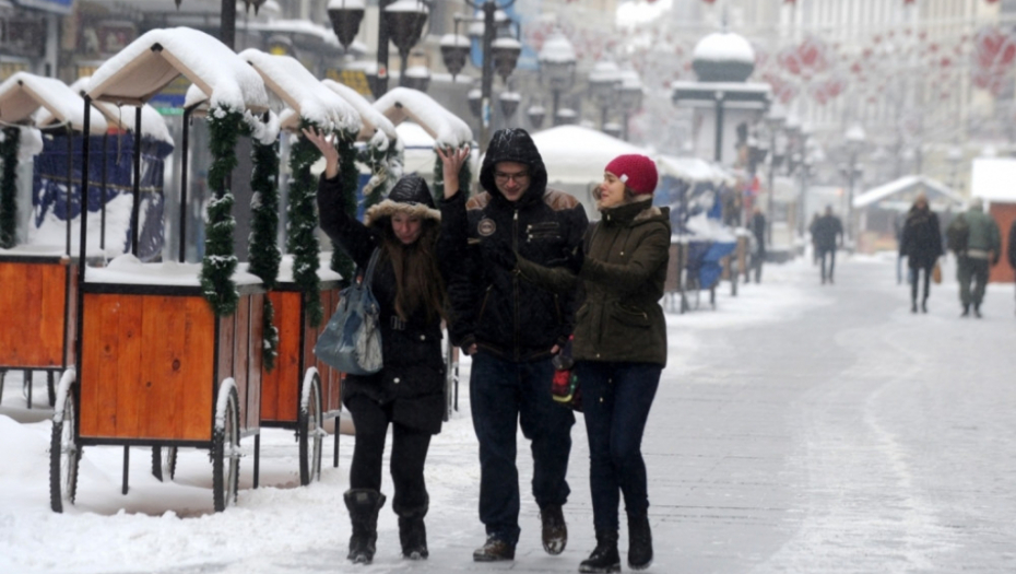 Knez Mihailova Beograd sneg zima