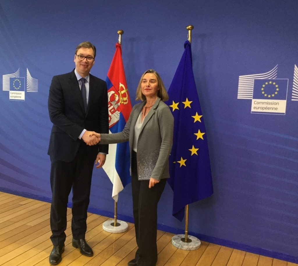 Aleksandar Vučić i Federika Mogerini