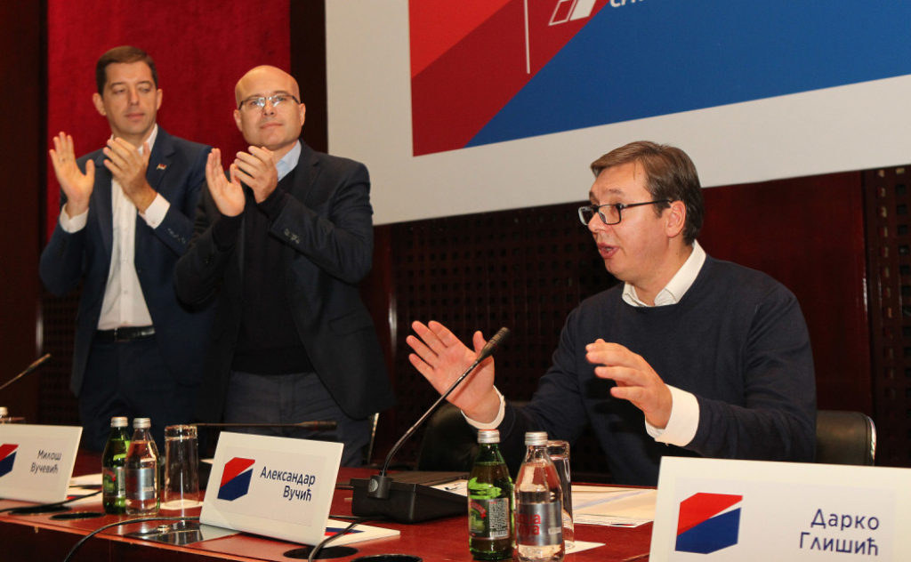 Aleksandar Vučić, Miloš Vučević, Marko Đurić 