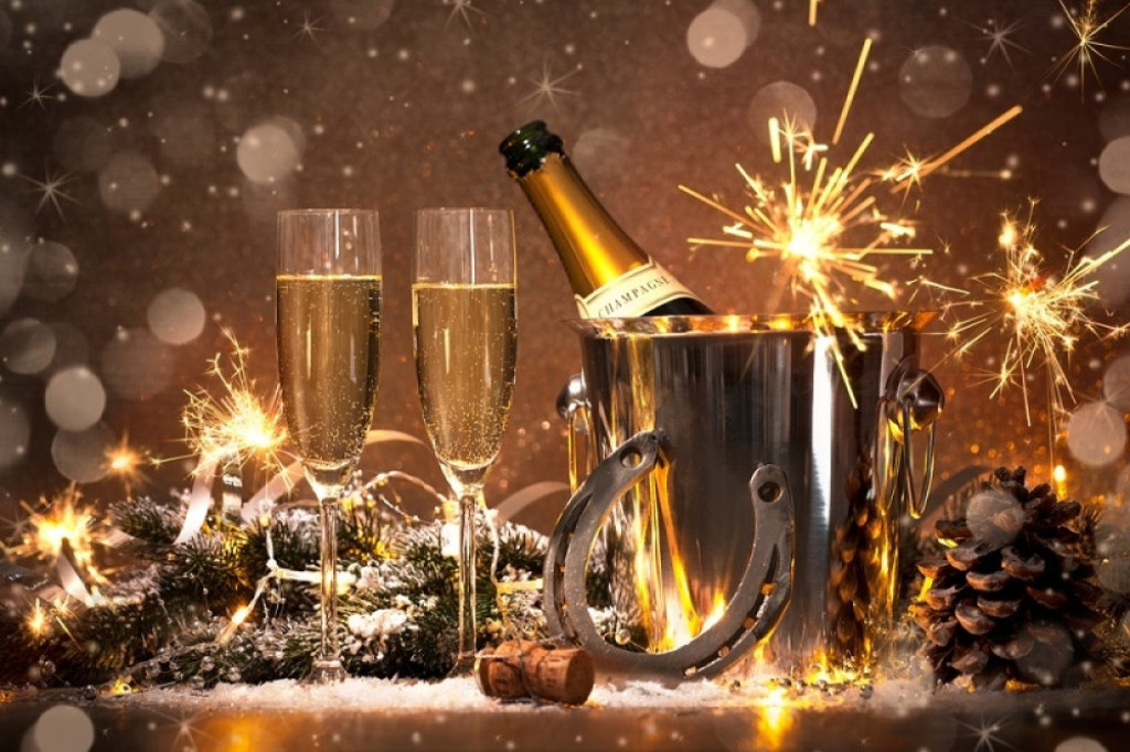 nova godina, proslava, doček, 2018., šampanjac
