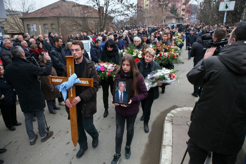 Ispraćaj Olivera Ivanovića, Kosovska Mitrovica