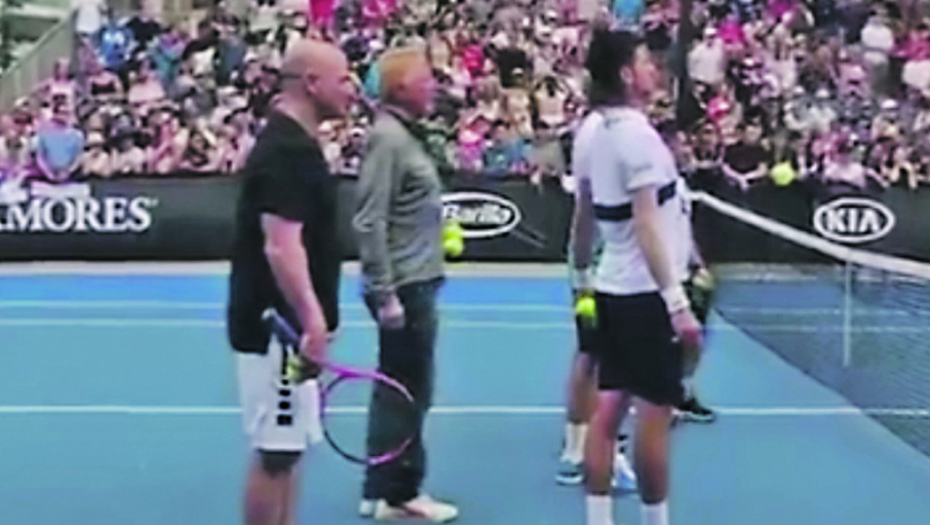  Boris Beker na treningu Novaka Đokovića