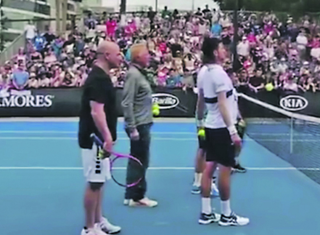  Boris Beker na treningu Novaka Đokovića