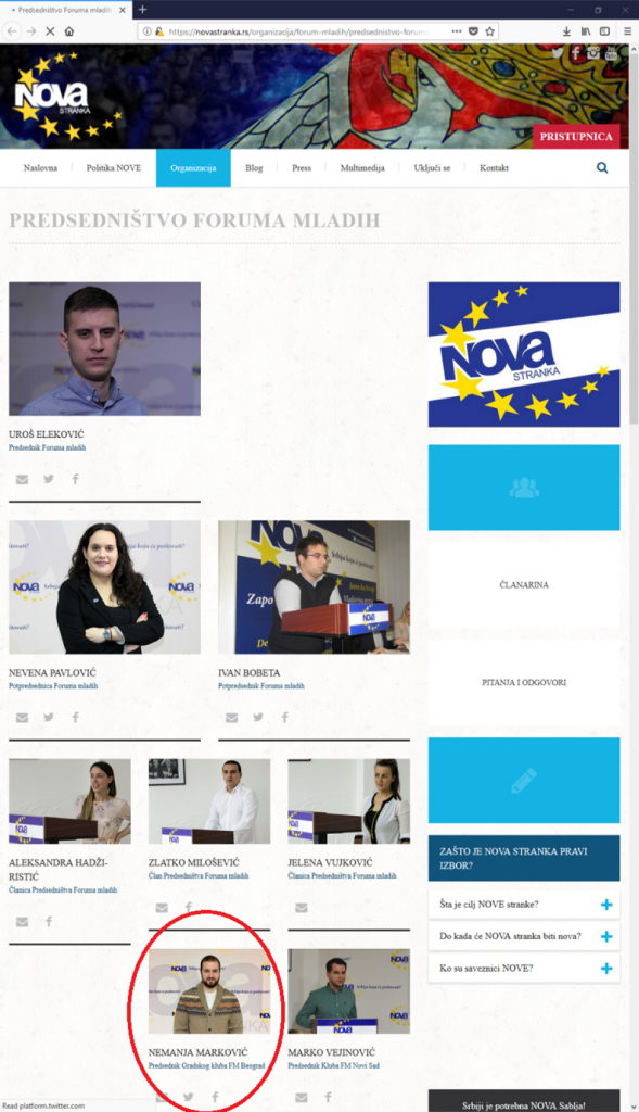 Marković ipak i dalje deo Nove stranke
