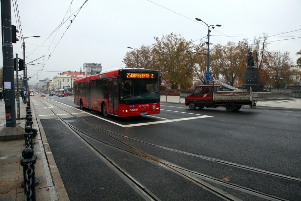 autobus GSP Beograd stanica semafor Vukov spomenik
