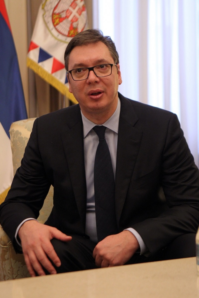 Aleksandar Vučić i Ves Mičel