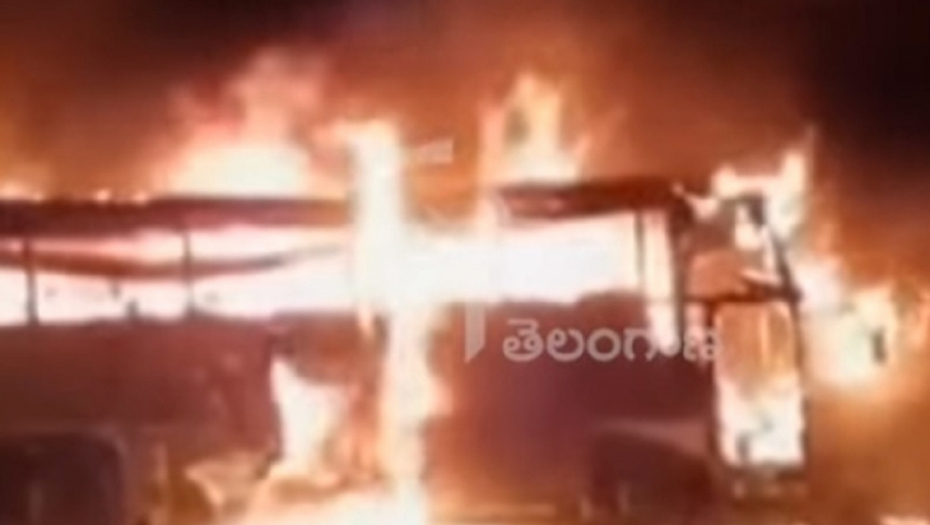 Autobuska nesreća, izgoreo autobus, zapaljen autobus