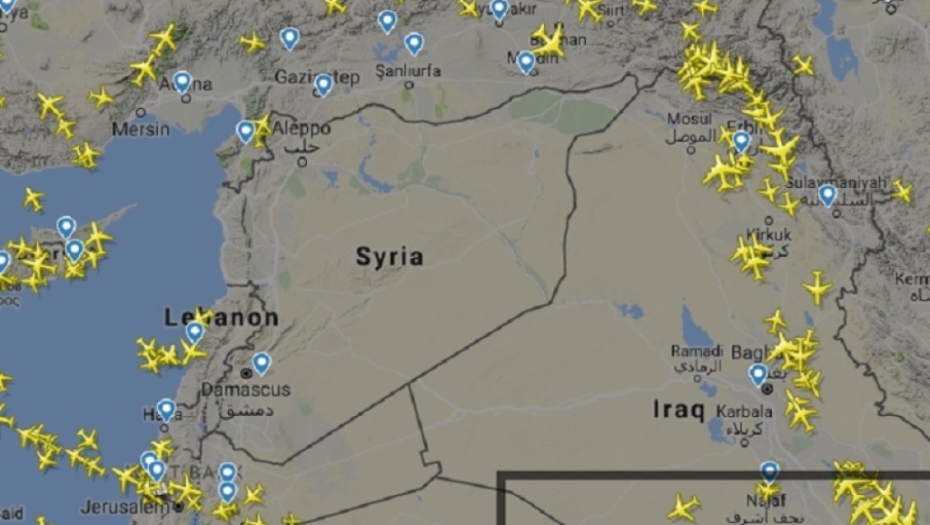 Putnički avioni zaobilaze vazdušni prostor Sirije