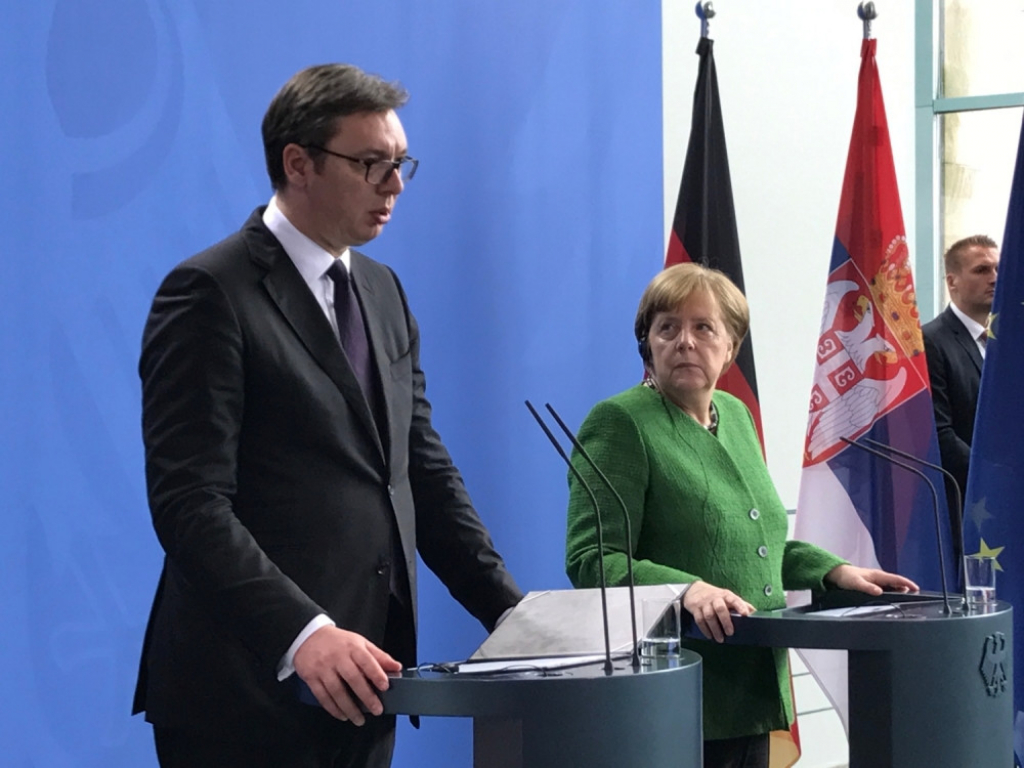 Aleksandar Vučić i Angela Merkel